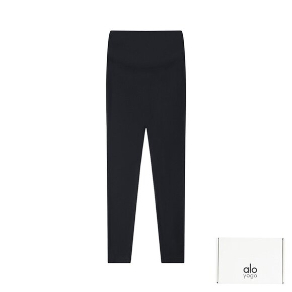 Alo Yoga High Waist Plastic Slim Yoga Pants Black